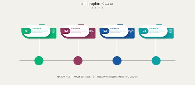 Vector modern design table of contents infographic template