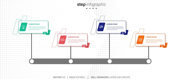 Vector modern design table of contents infographic template