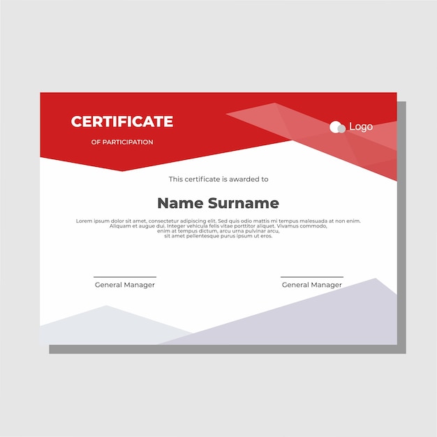 Vector modern elegant certificate template suitable for business