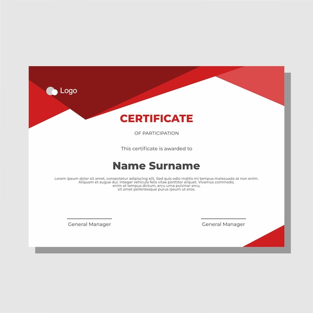 Vector modern elegant certificate template suitable for business