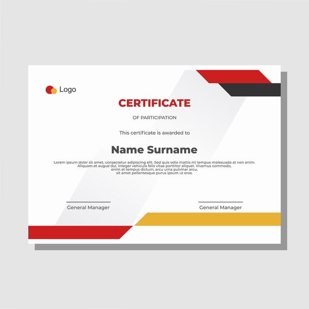 Vector modern elegant certificate template suitable for business