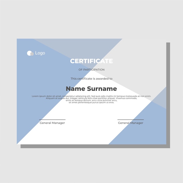 Vector modern elegant certificate template suitable for business