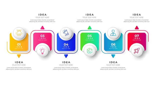 Vector modern elegant clean circular editable infographic design template