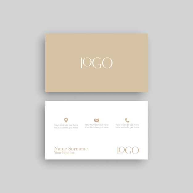 Vector modern elegant and minimal business card template mockup