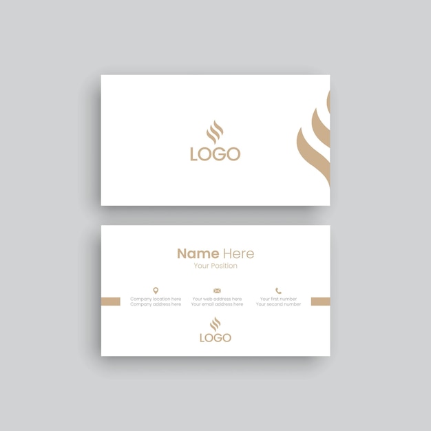 Vector modern elegant and minimal business card template mockup