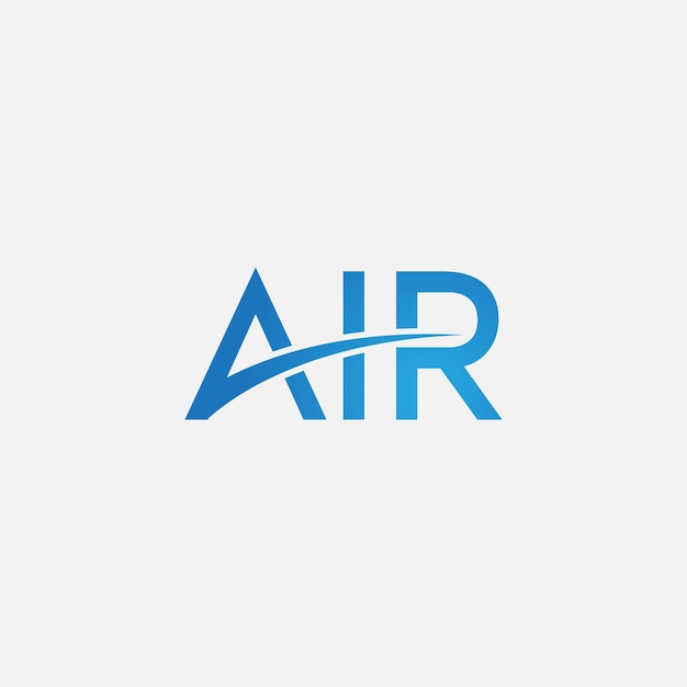 Vector modern letter AIR logo template