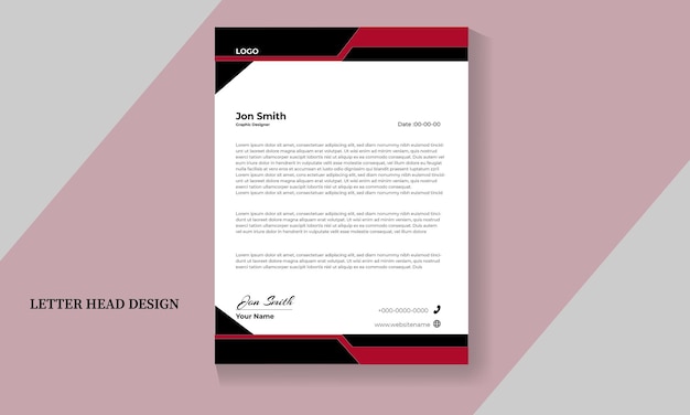 Vector modern letterhead design template