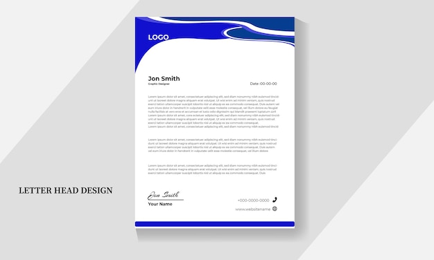 Vector modern letterhead design template