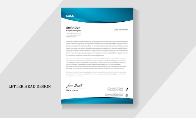 Vector modern letterhead design template