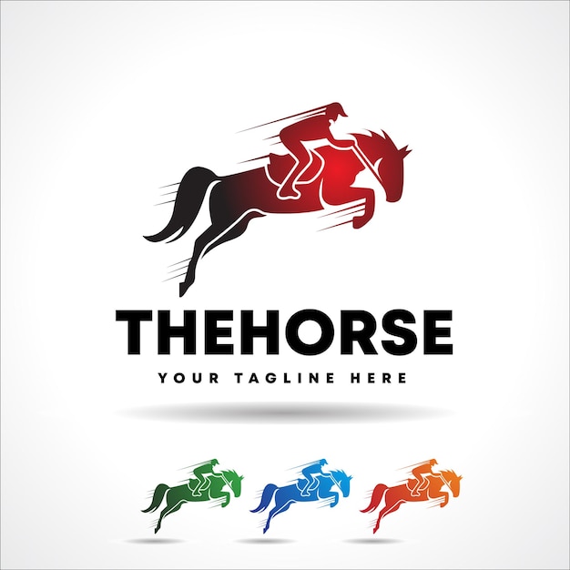 Vector modern minimal Horse logo design