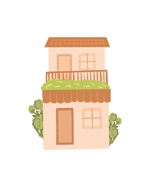 Vector modern and minimalist house Illustration Concept