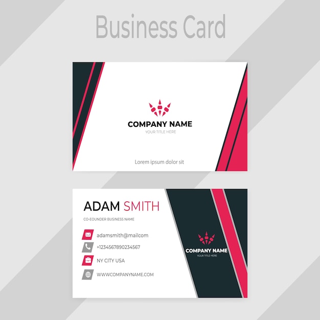 Vector modern professional business card design vector