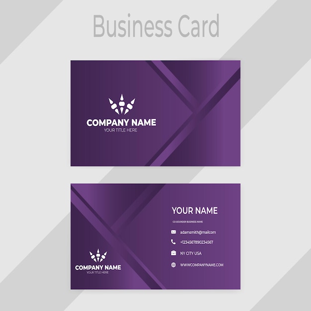 Vector modern professional business card design vector