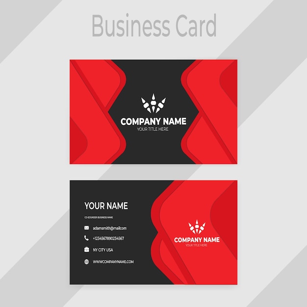 Vector modern professional business card design vector