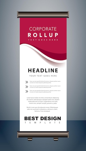 vector modern roll up with abstract shapes