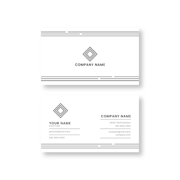 Vector vector modern simple white business card design