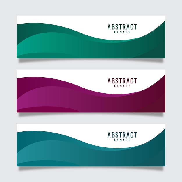 Vector vector modern web business banner template with wavy style for background presentation