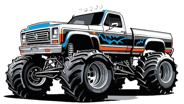 Vector of a monster truck