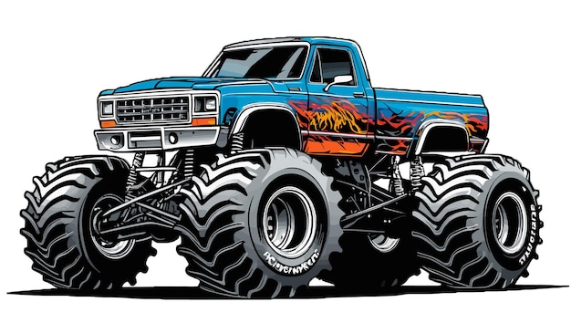 Vector of a monster truck