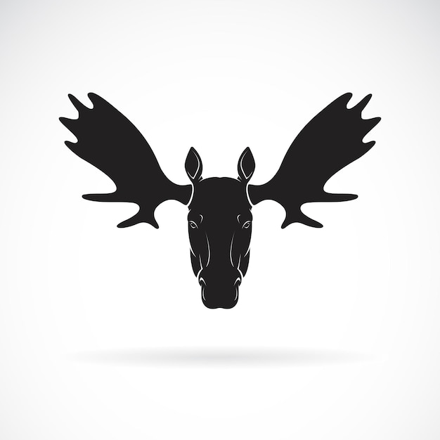 Vector of moose deer head design on white background., Wild Animals. Easy editable layered vector illustration.