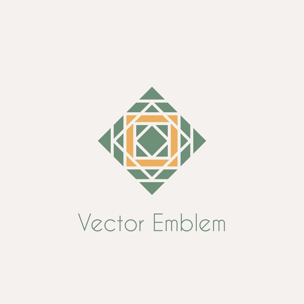 Vector vector mosaic rhomb emblem