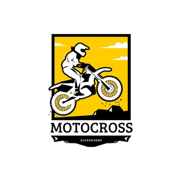 vector motocross logo template design