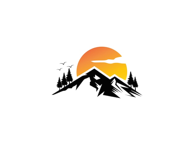 vector mountain and Hill logo