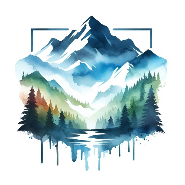 Vector vector mountain logo