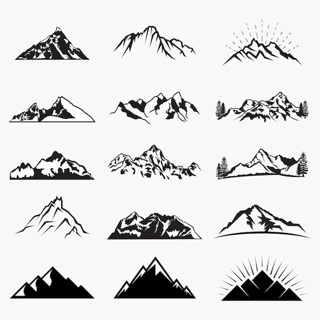 Vector Mountain Shapes 