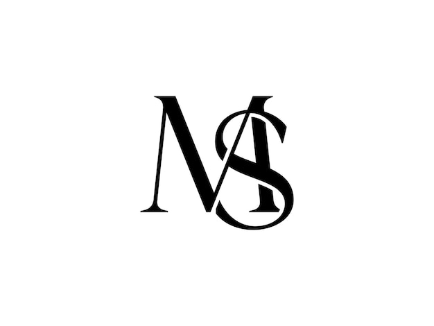 Vector ms letter logo design template