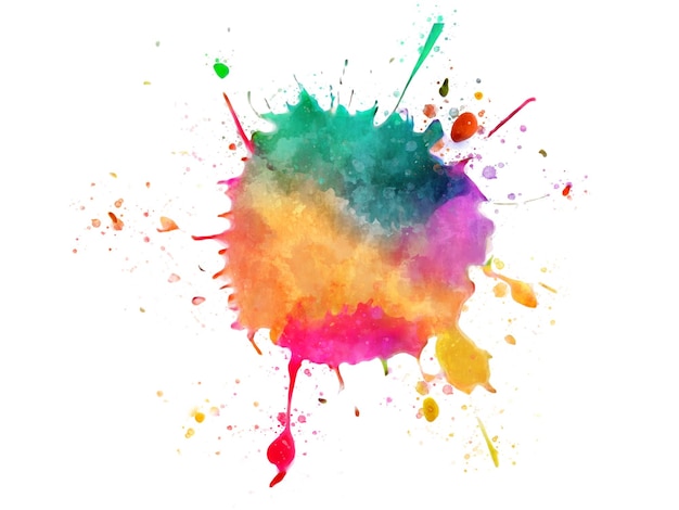 Vector of multicolored blot watercolor splash.