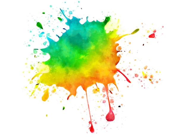 Vector of multicolored blot watercolor splash.