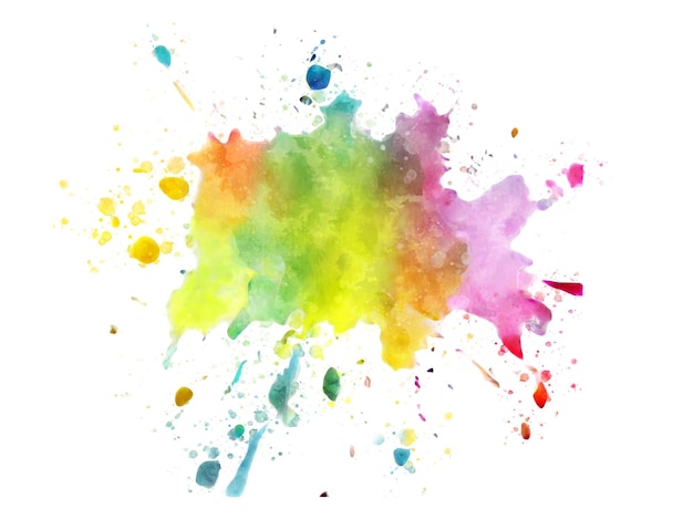 Vector of multicolored blot watercolor splash.