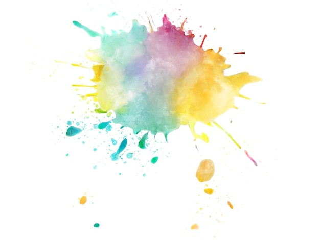 Vector of multicolored blot watercolor splash.