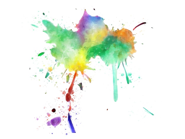 Vector of multicolored blot watercolor splash.