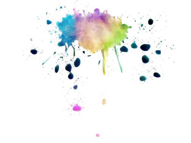 Vector of multicolored blot watercolor splash.