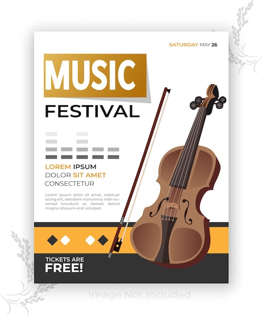 Vector music festival flyer template