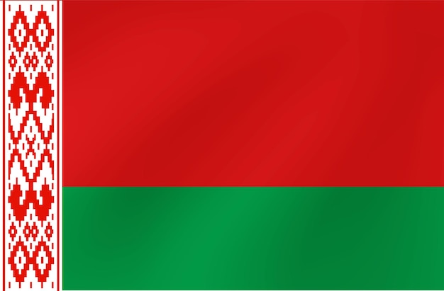 Vector vector national flag of belarus illustration for sports competition traditional or state events