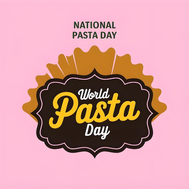 Vector vector national pasta day banner and logo design