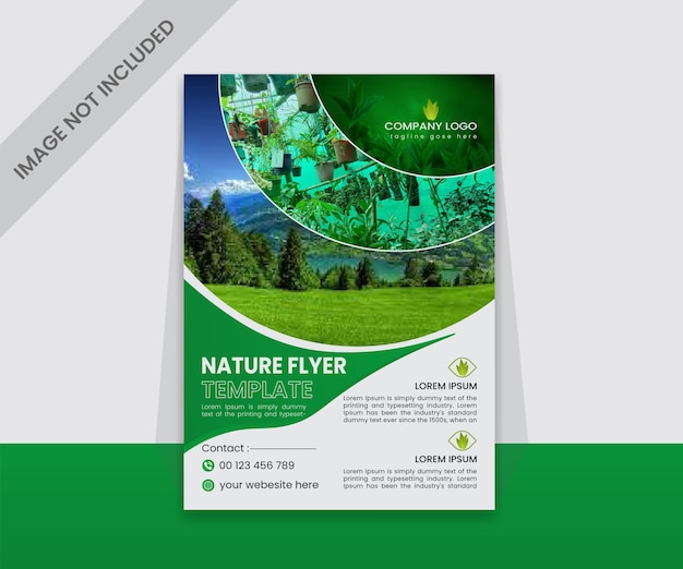 vector nature flyer design template