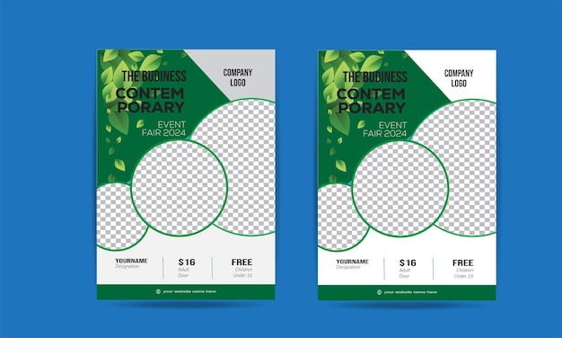 vector nature flyer template