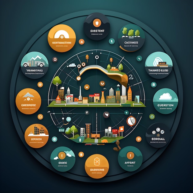 vector navigation icon map compass location