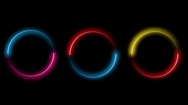 vector neon circles