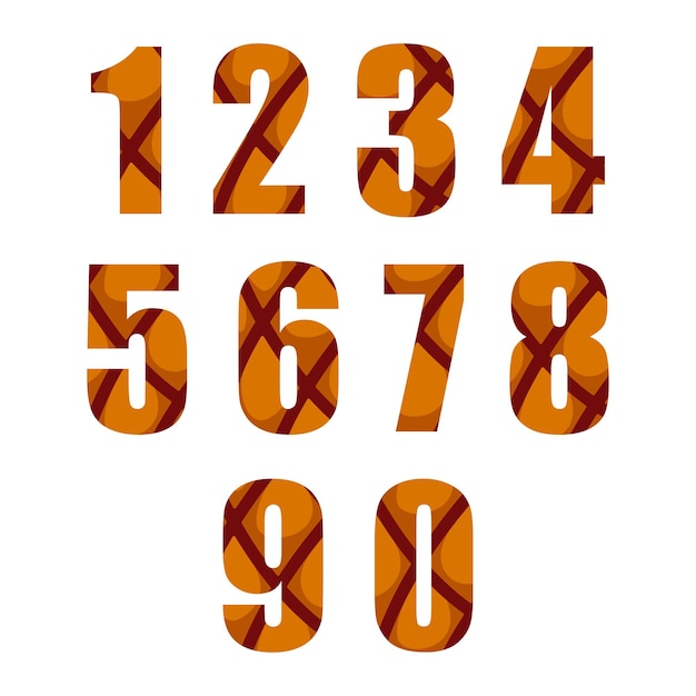 Vector number 09 numeral system vector