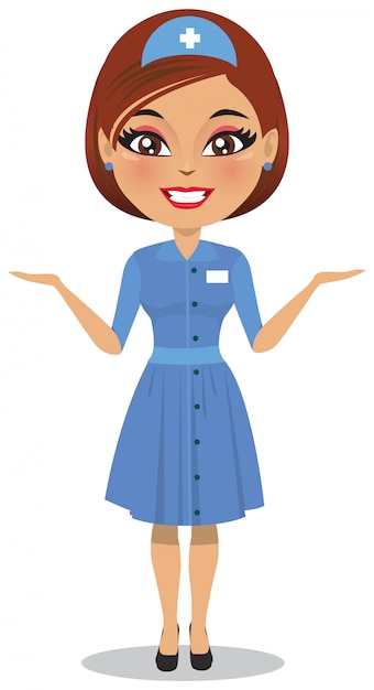 A vector of a nurse in uniform.