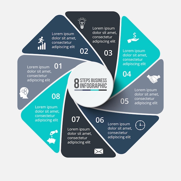 Vector octagon infographic