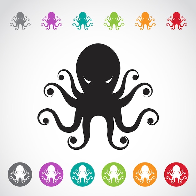 Vector of octopus on white background Easy editable layered vector illustration