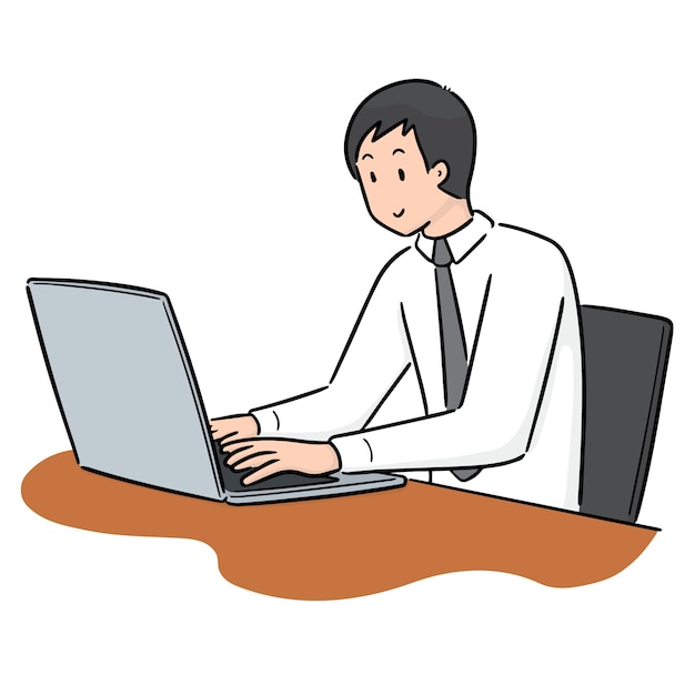 vector of office worker