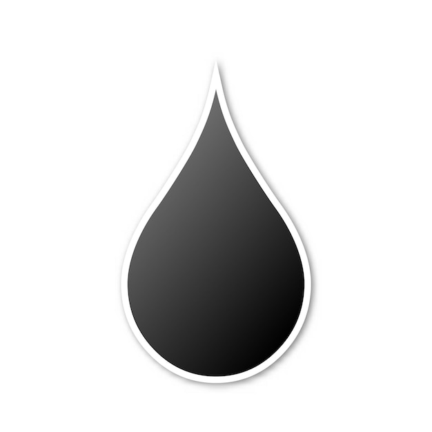 Vector oil drop icon isolated