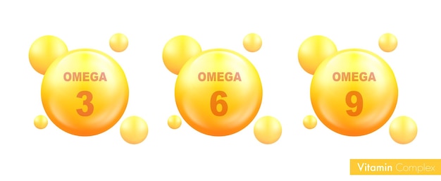 Vector Omega three six and nine fish oil pills Acid 3 6 9 for health and skin care Vitamin nutrient